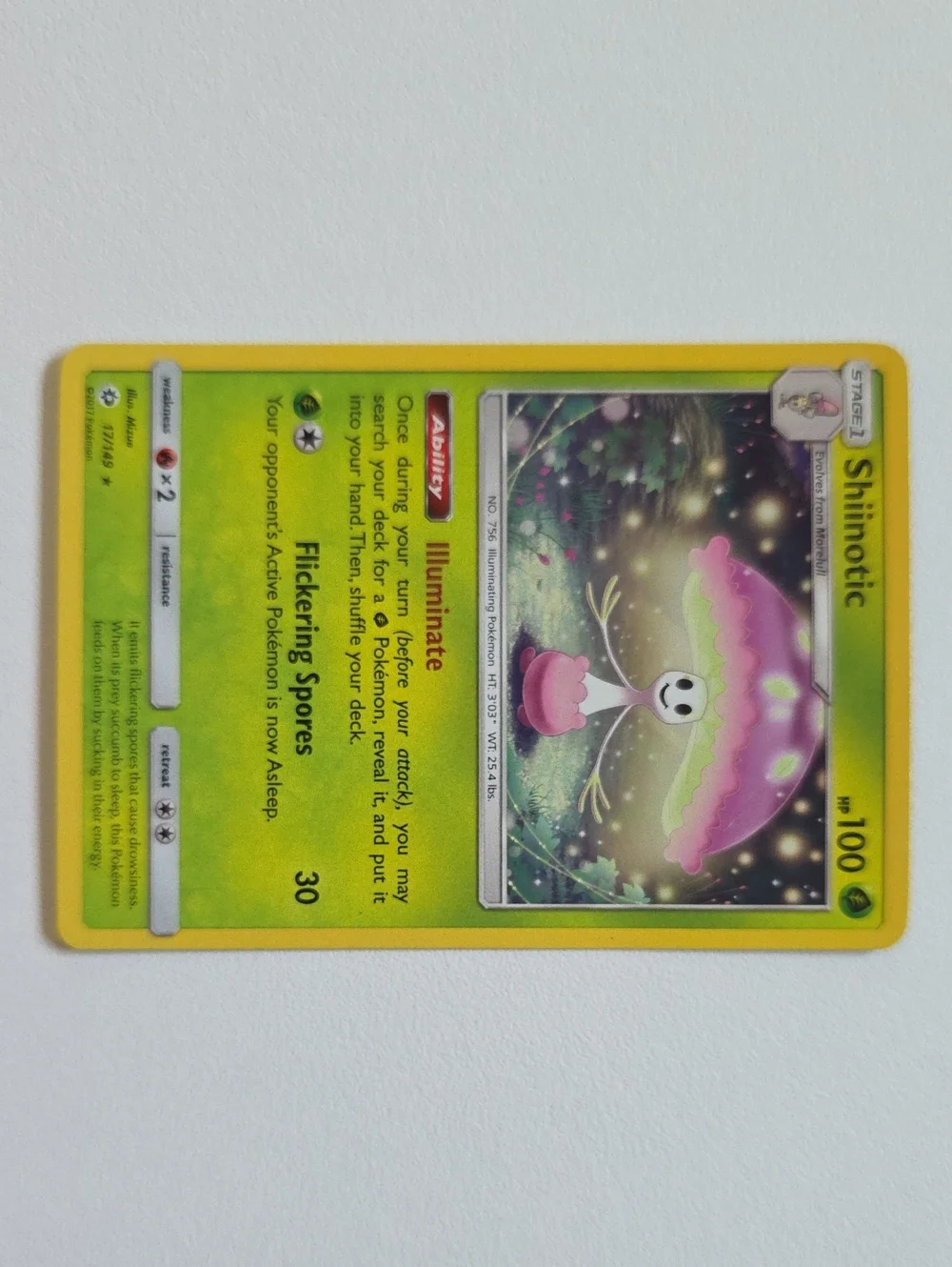 Pokemon Morelull And Shinotic Cards